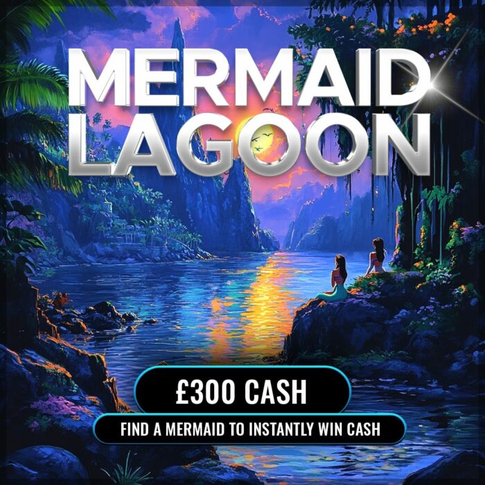 Mermaid Lagoon....£300 Cash Jackpot +Find a Mermaid to win £300 Cash Instantly!