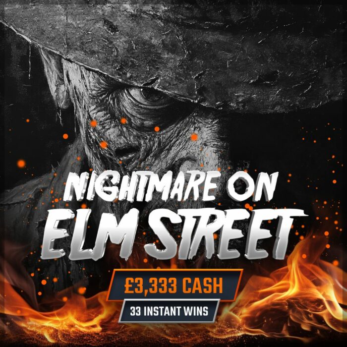 Nightmare on Elm Street....£3333 Cash Jackpot +33 Instant Wins to Find!