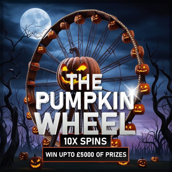 The Pumpkin Wheel.....Win up to £5000 of prizes with 10x Spins +50 Instant Wins!