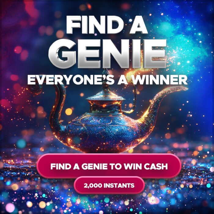 Everyone’s a winner - Find a Genie To Win Cash - Auto Draw!