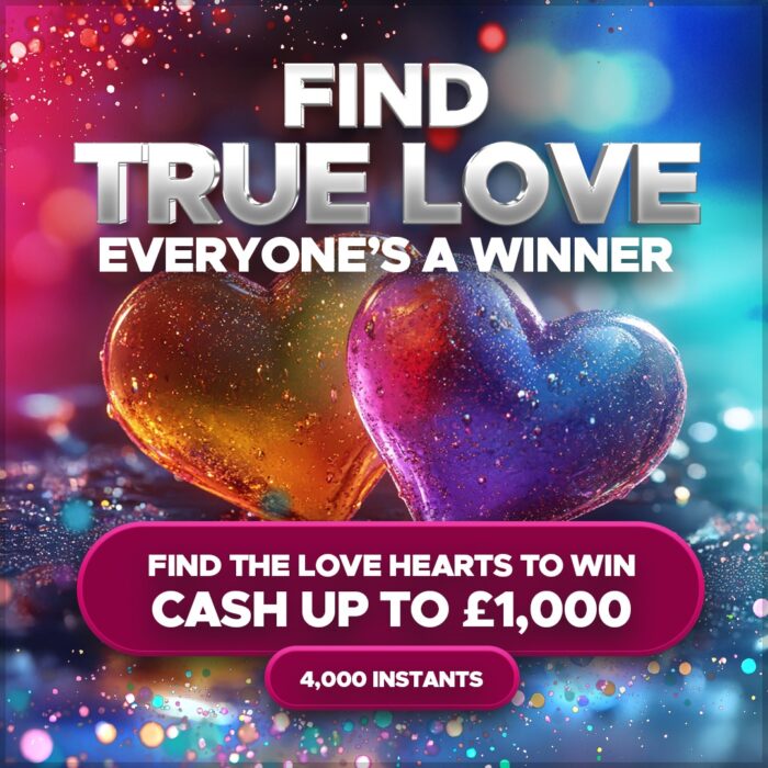 Everyone’s a winner - Find a Love Heart To Win Cash - Auto Draw!