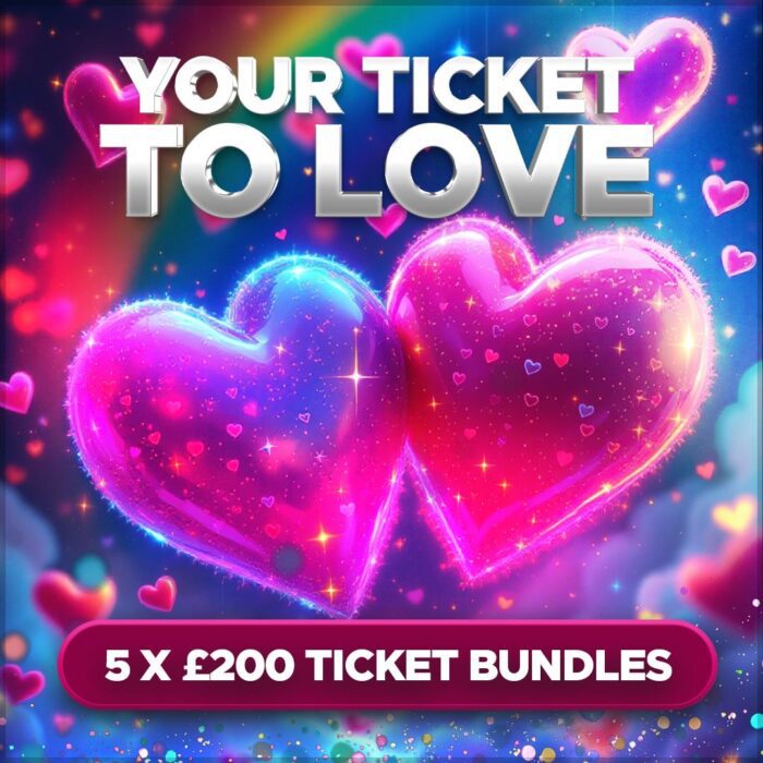 Your Ticket to Love....5x Winners £200 Ticket Bundle!