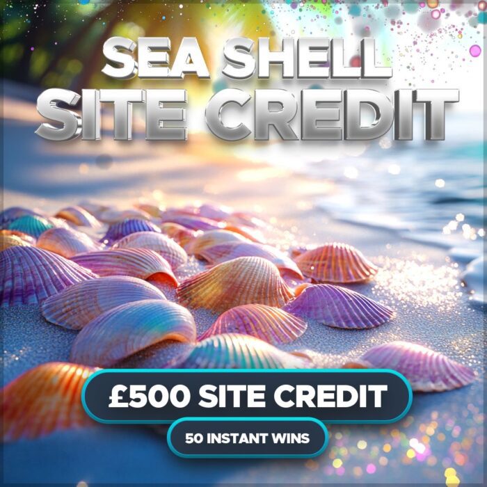 £500 Sea Shell Site Credit +50 Instant Wins to Find!