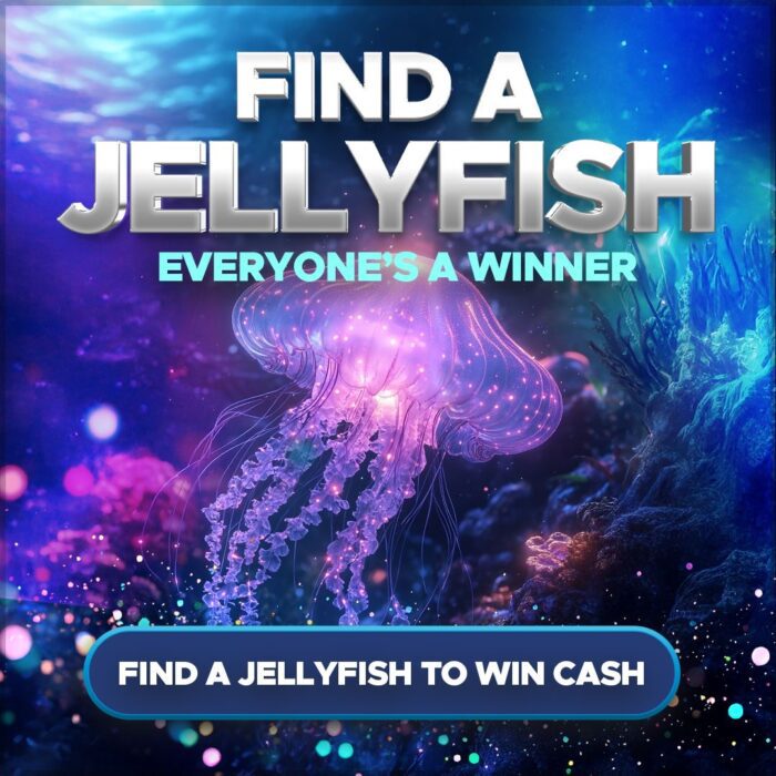 Find a Jellyfish....£500 Cash Jackpot +Everyone Wins in the Instant Wins!